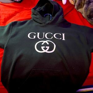 Black mens Gucci hoodie, size m